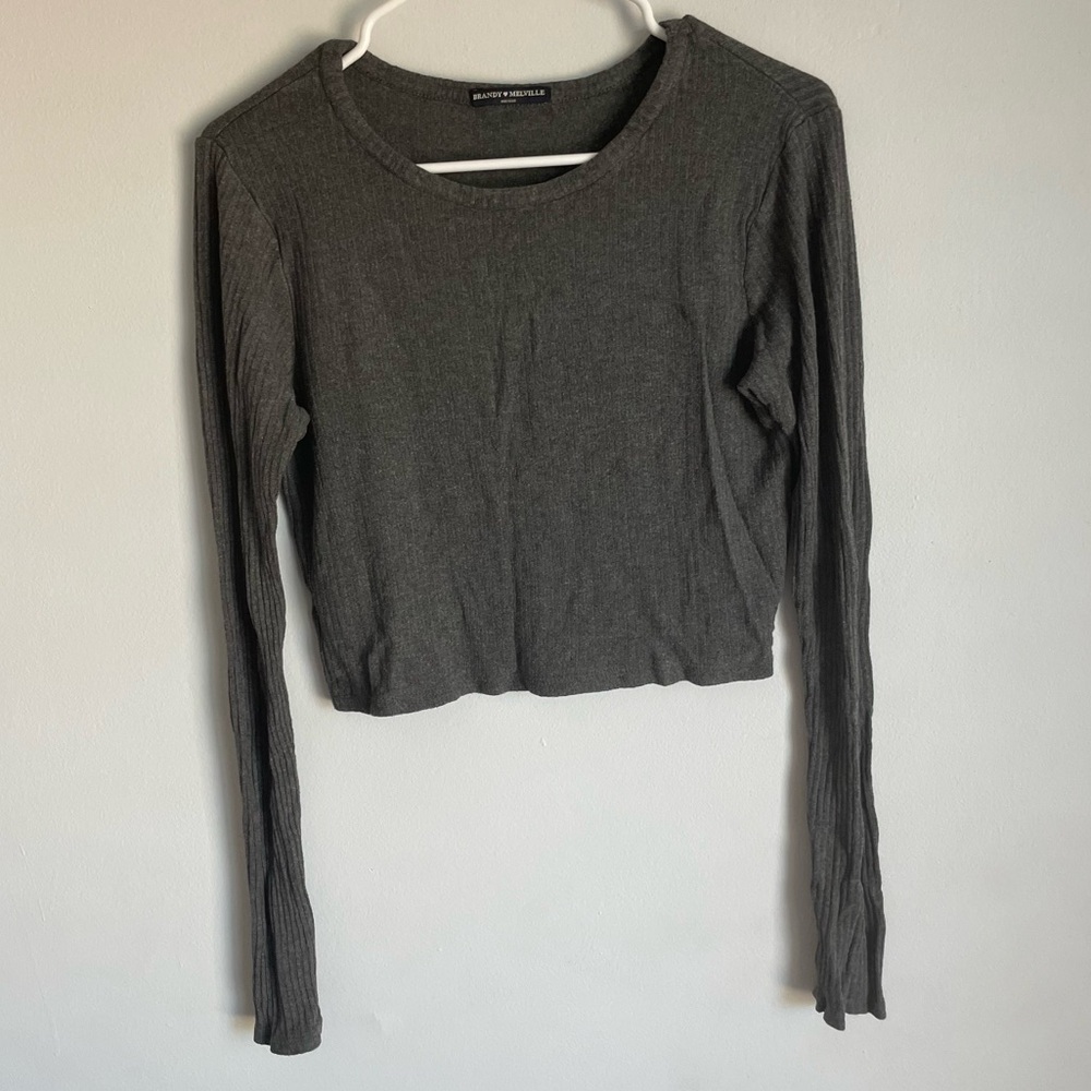 Gray Brandy Melville Long Sleeve
